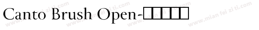 Canto Brush Open字体转换